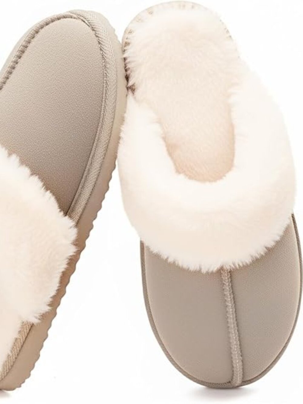 uzzy Slippers for Women Cozy Faux Fur House Shoes Memory Foam Slippers